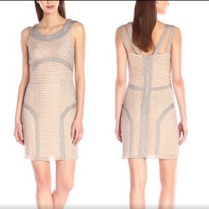 NWT PARKER BLACK Blush Silk Beaded Cocktail Dress